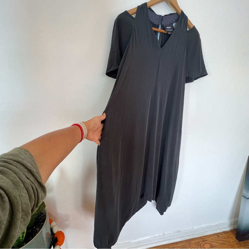 Anthropologie Maeve Georgina Streamlined Silhouette Pockets Midi Dress Sz S - Picture 9 of 15